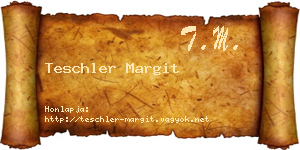 Teschler Margit névjegykártya
